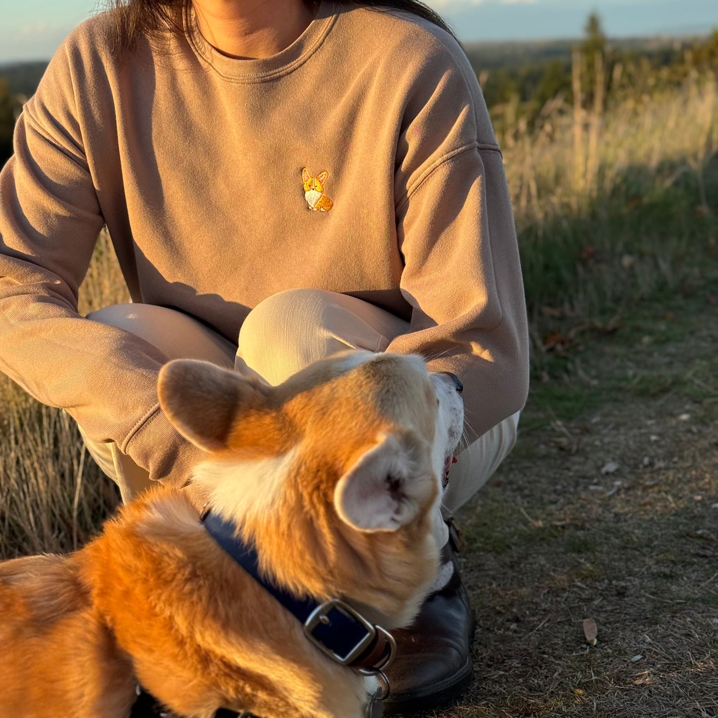 Corgi Embroidered Sweatshirt