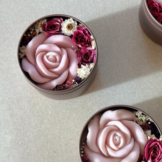 Pink Rose Candle