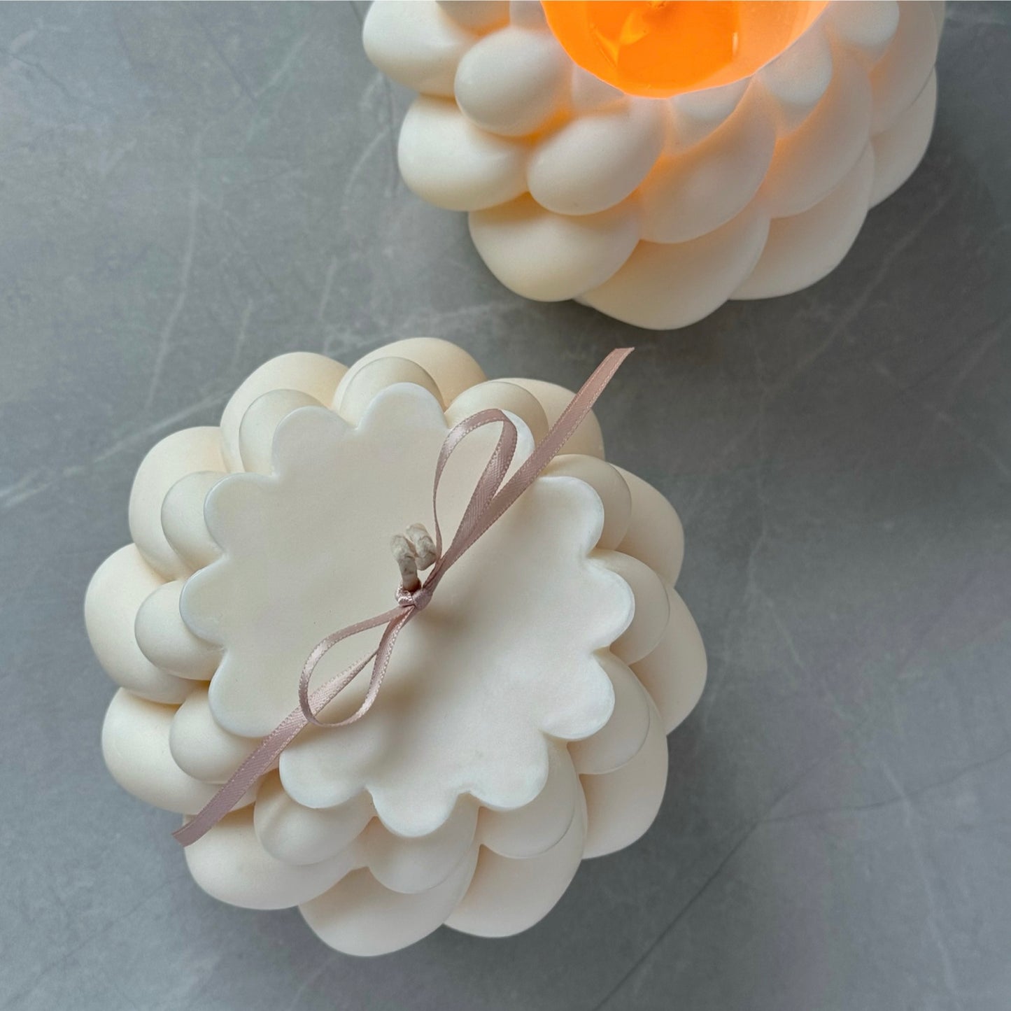 Twirl Raindrop Pillar Candle