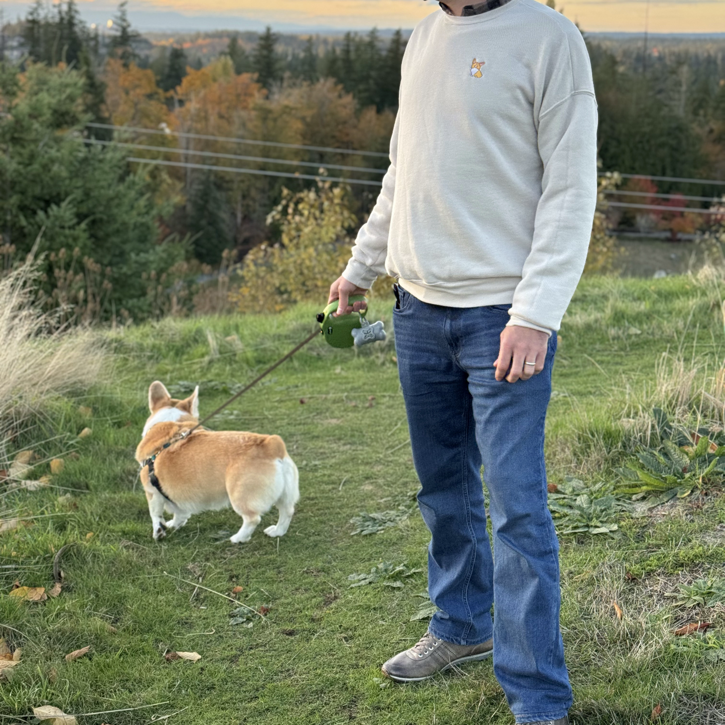 Corgi Embroidered Sweatshirt