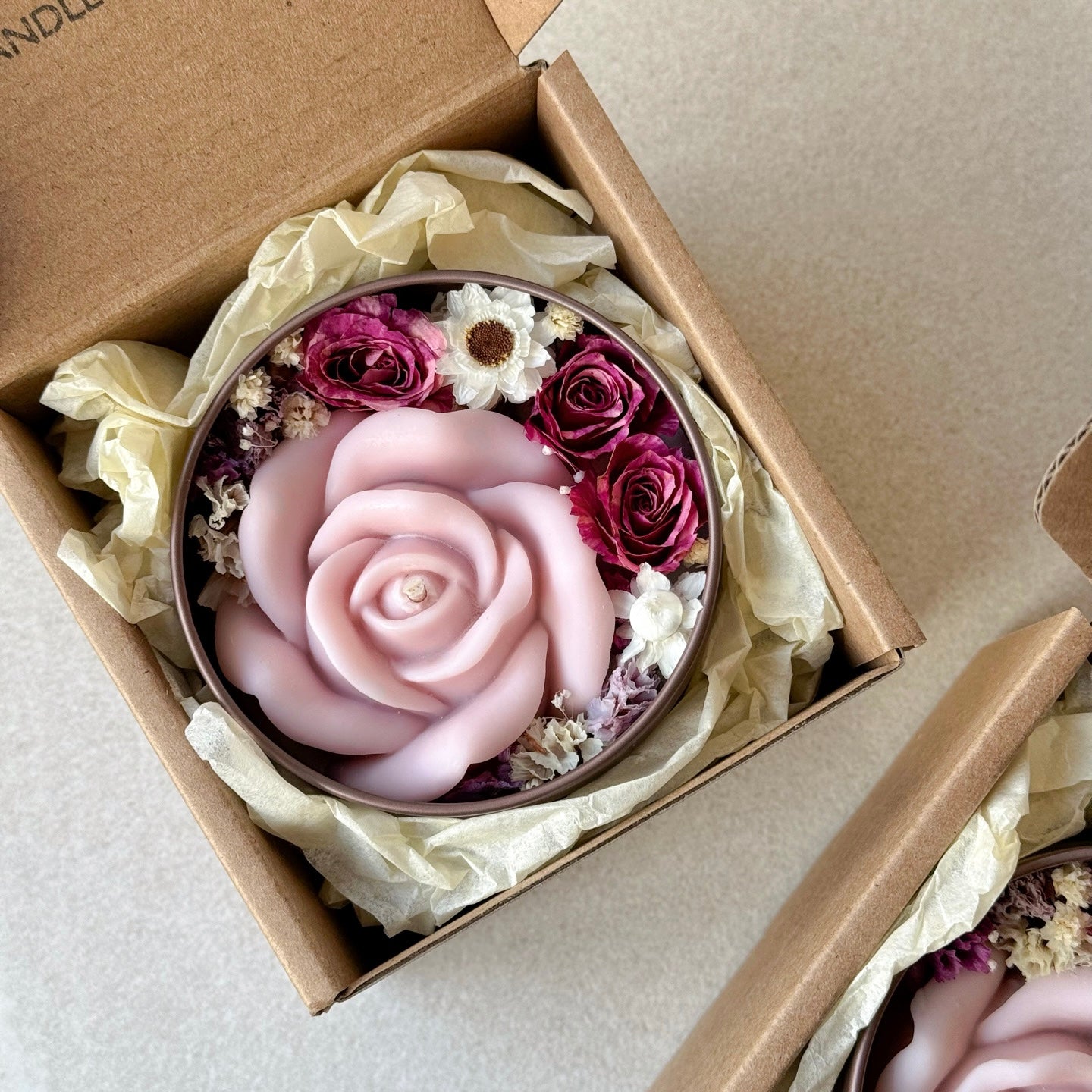 Pink Rose Candle